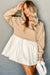 Popeline mini-drove pale khaki sweatshirt