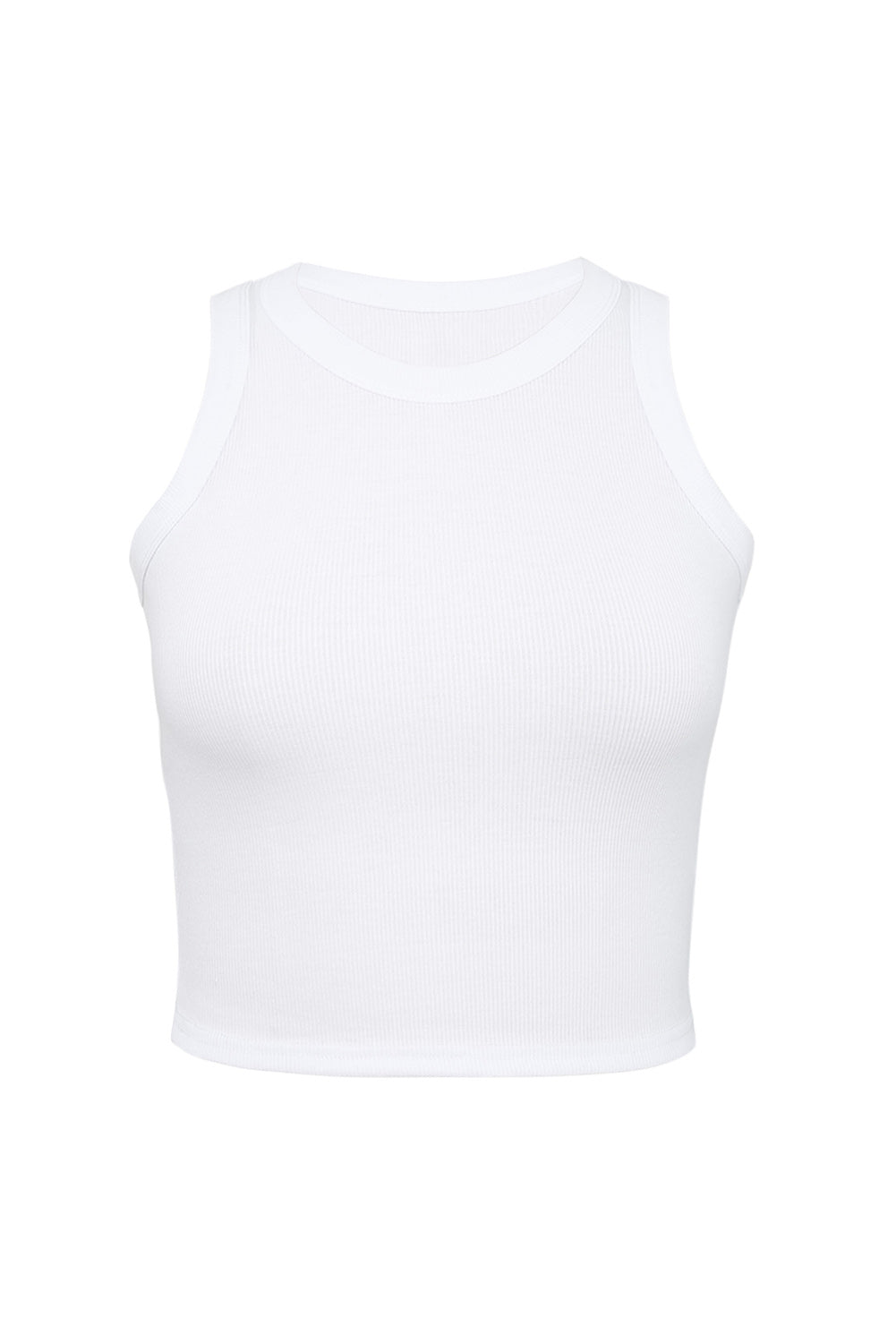 Débardeur côtelé moulant moulant blanc Fashion-A WOMAN WE LOVE