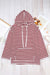 Burgundy Striped Drawstring Hoodie with Kangaroo Pocket