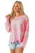 Sweater sweater in distress with pink pearl node pattern