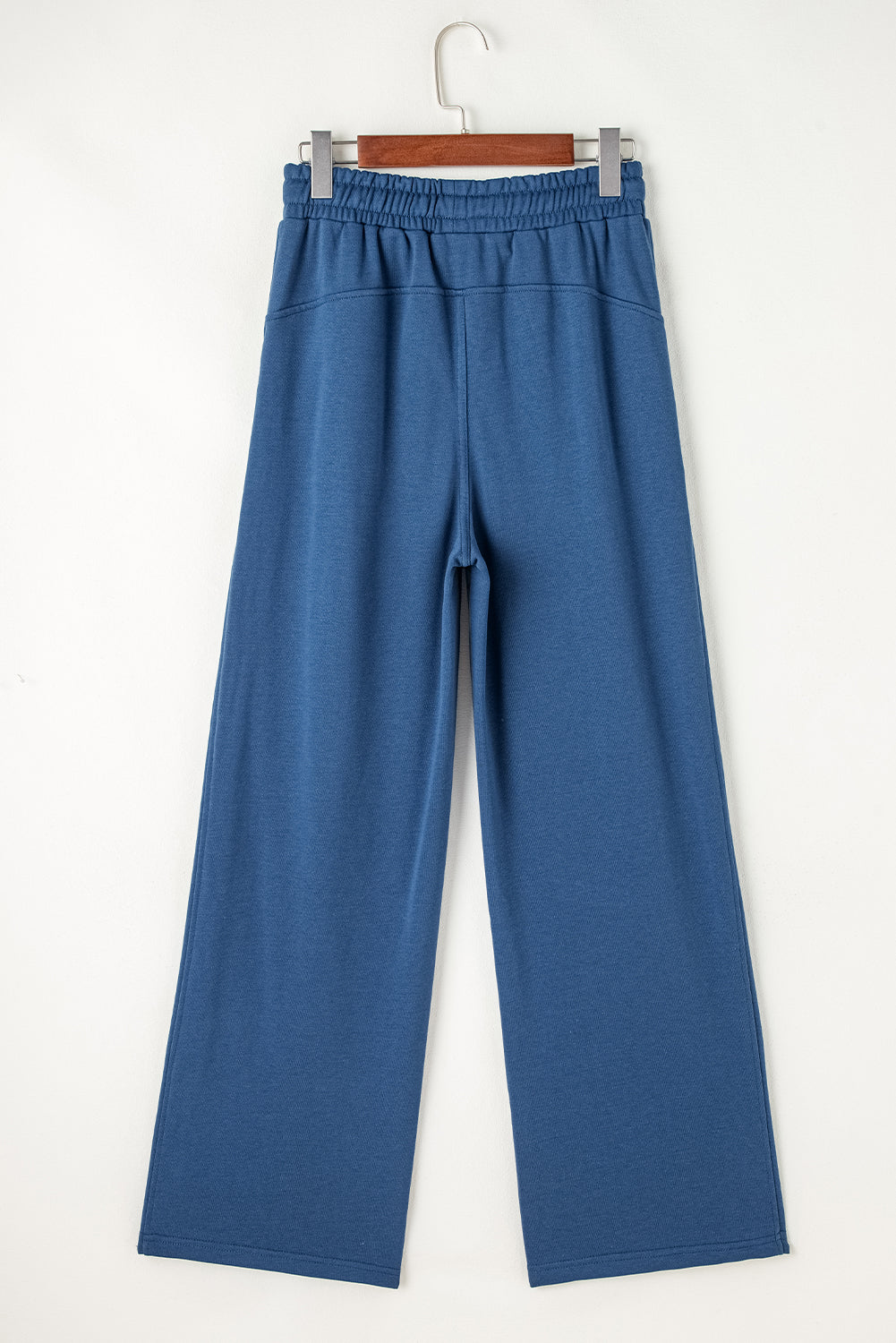 Pantalon de survêtement taille haute avec cordon de serrage et poches larges bleu voile