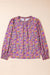 Violet blouse with floral print *