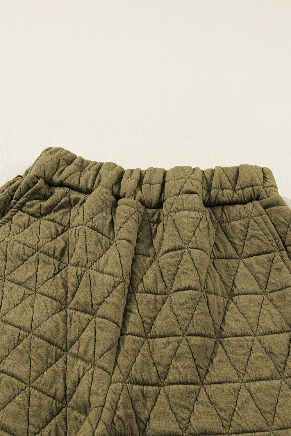 Plain Sage Green Quilted Sweater and Pants Outfit