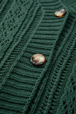 Cardigan pull en tricot ouvert à épaules tombantes Canton *