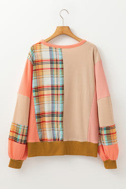 Multicolor knitted knitted checkered multicolor sweatshirt *