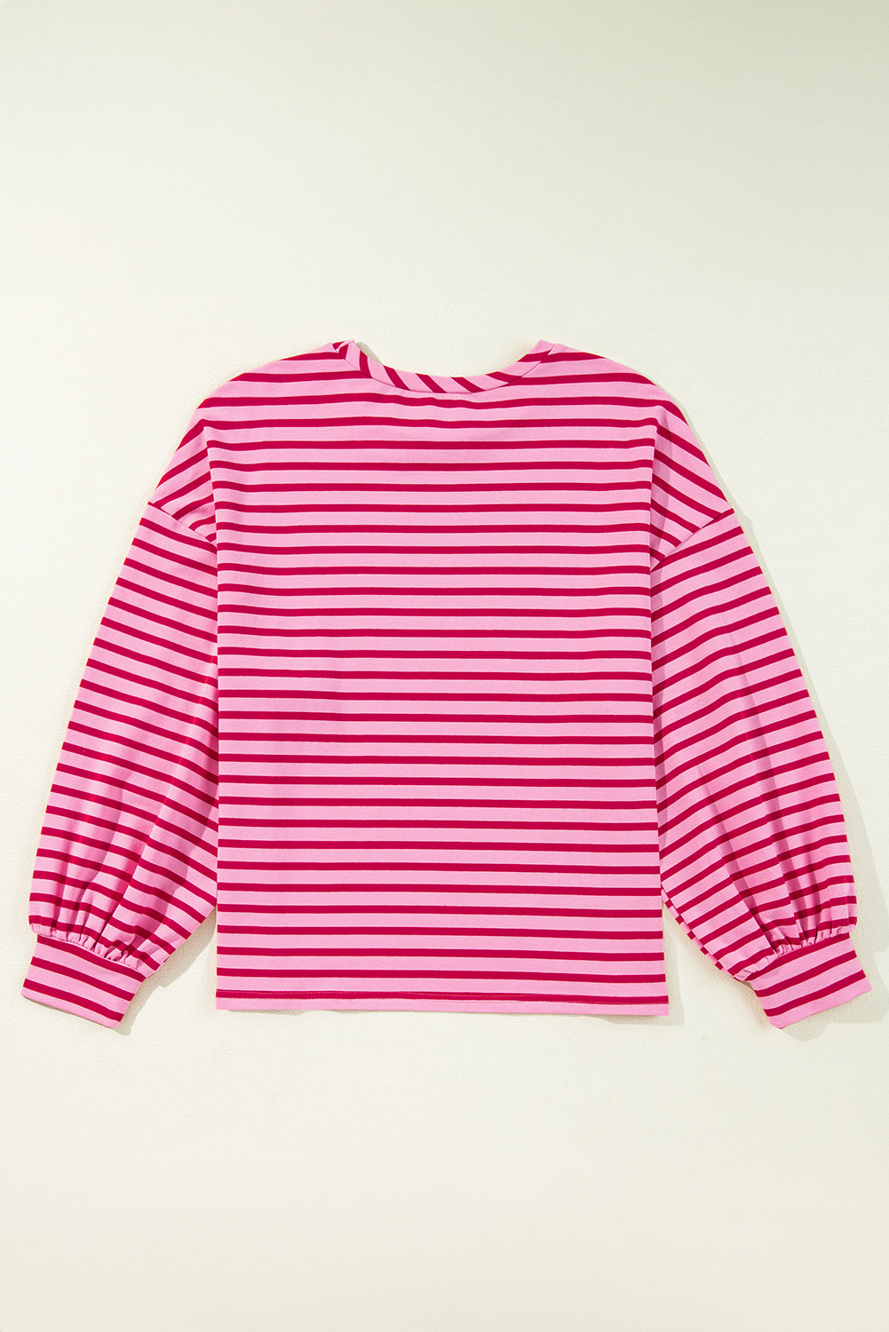 Sachet - Pink striped crew neck sweatshirt with dropped shoulders