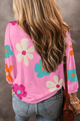 Sleeve top bracelet and pink floral print *