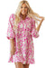 Mini-Robe Babydoll Ample cut with pink leopard print