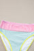 Bikini sexy set de cintura alta con bloques de color