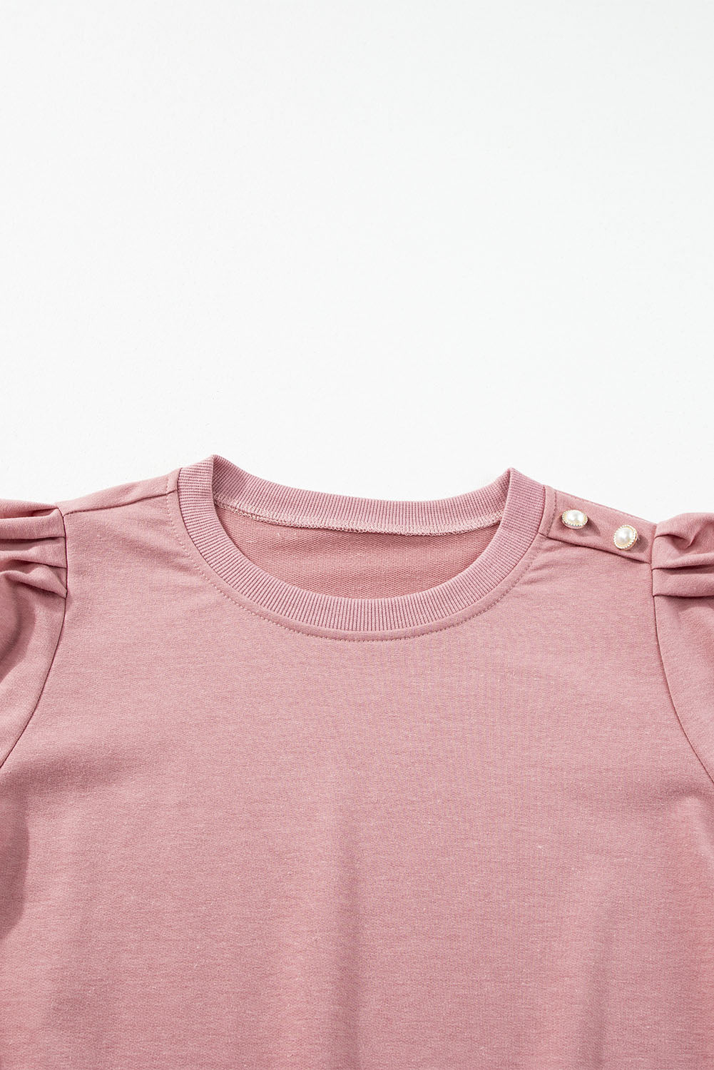 Rose Tan - Long Sleeve Top with Button Placket