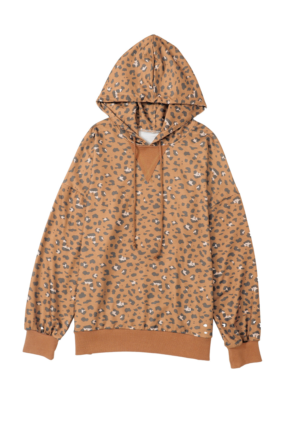 Leopard Long Sleeve Drawess COPPED Hoodie