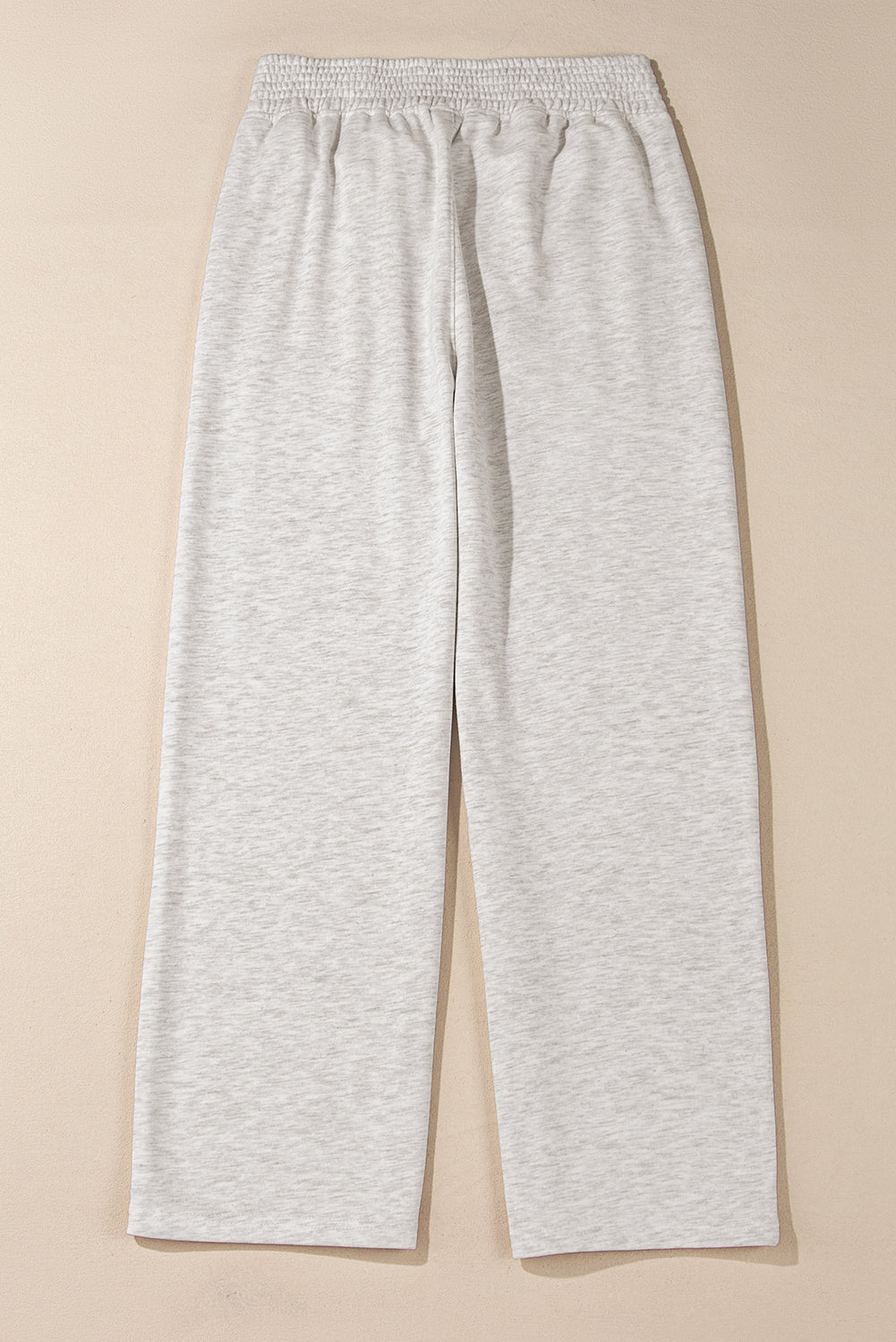 Pantalon de détente à jambe large et taille croisée gris clair