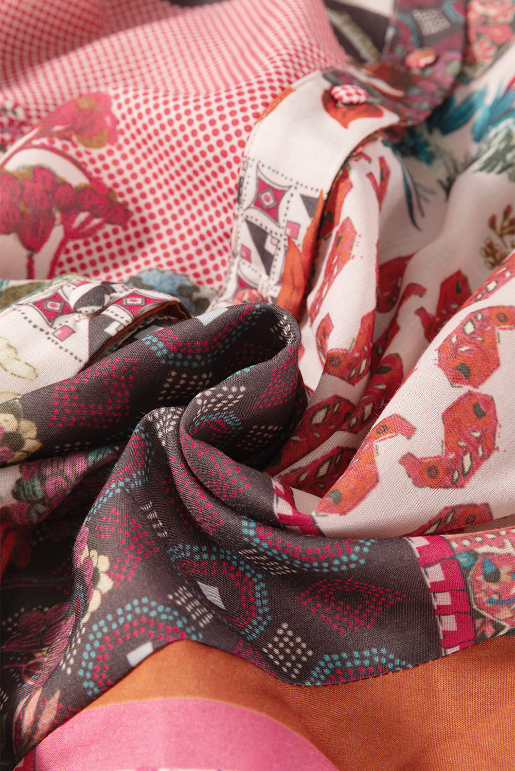 Chemise à manches bulles en patchwork *-A WOMAN WE LOVE