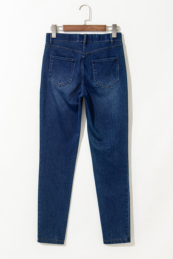 Ashleigh blue jeans relaxed in faded stretch knit *