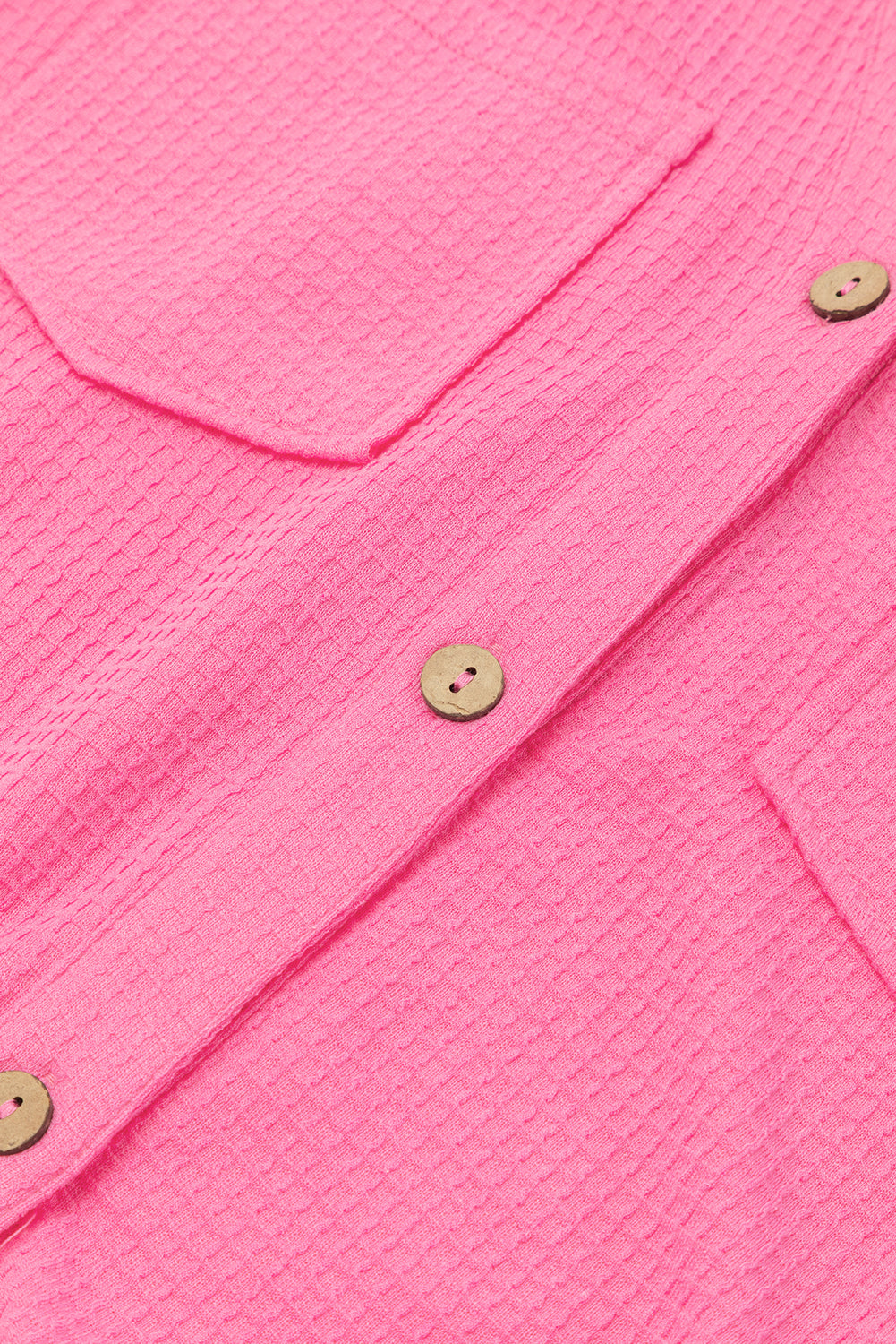 Pocket di toracs a tasca rosa brillante a mezza manica pantaloncini da camicia