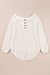 Large blouse with Raglan buttoned sleeves on the front in woven knitting oatmeal