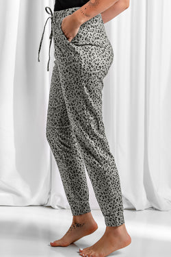 Pantalones de jogging de leopardo caqui