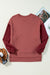 Mineral Red Two-Tone Patchwork Drop Shoulder Sweatshirt