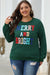 Bright and cheerful cable knit sweatshirt in blackish green