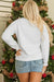 White sweatshirt in twisted knitting Merry and Bright *