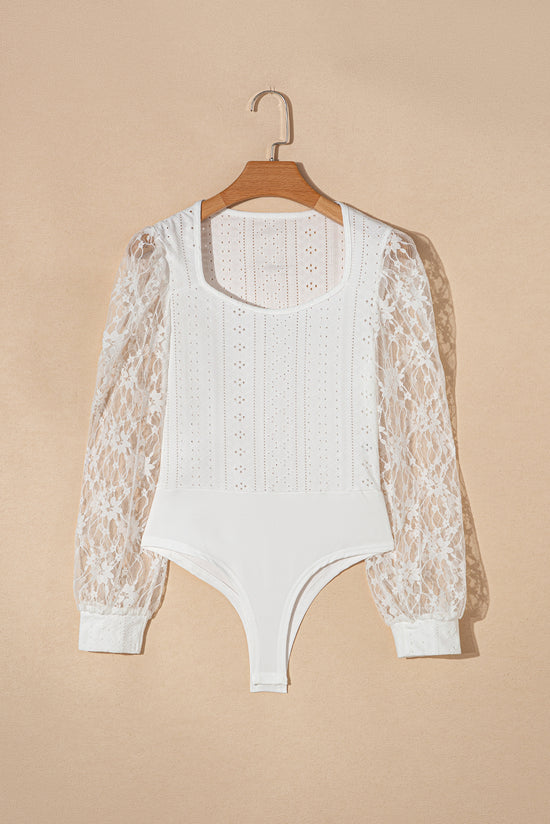 Body Frenchy white in contrasting lace *