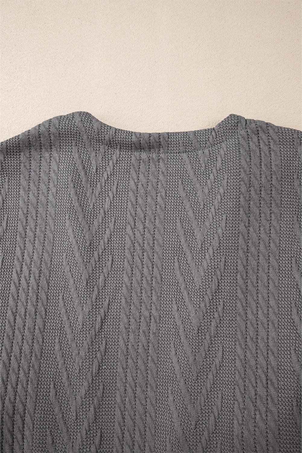 Cardigan ouvert à l'avant texturé gris moyen avec poche