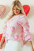 Large pink sweater with heart -shaped bubble bubbles