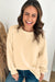 Beige and splicing beige sweatshirt