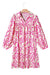 Mini-Robe Babydoll Ample cut with pink leopard print