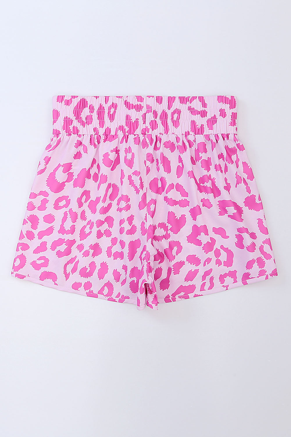 Short sportif rose léopard haute taille