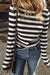 High collar knit sweater and black striped slim cutting