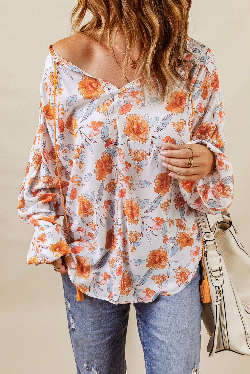 Chemisier Dolman à imprimé floral en V Split V Split