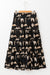 Long high waifting skirt and black western print