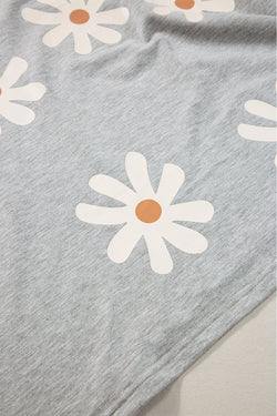 Marguerite Fleur Fleur Camiseta gris impresa