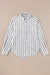 Oversize shirt with black stripes with chest pocket