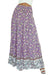 Long -sized long -waisted skirt with purple floral print