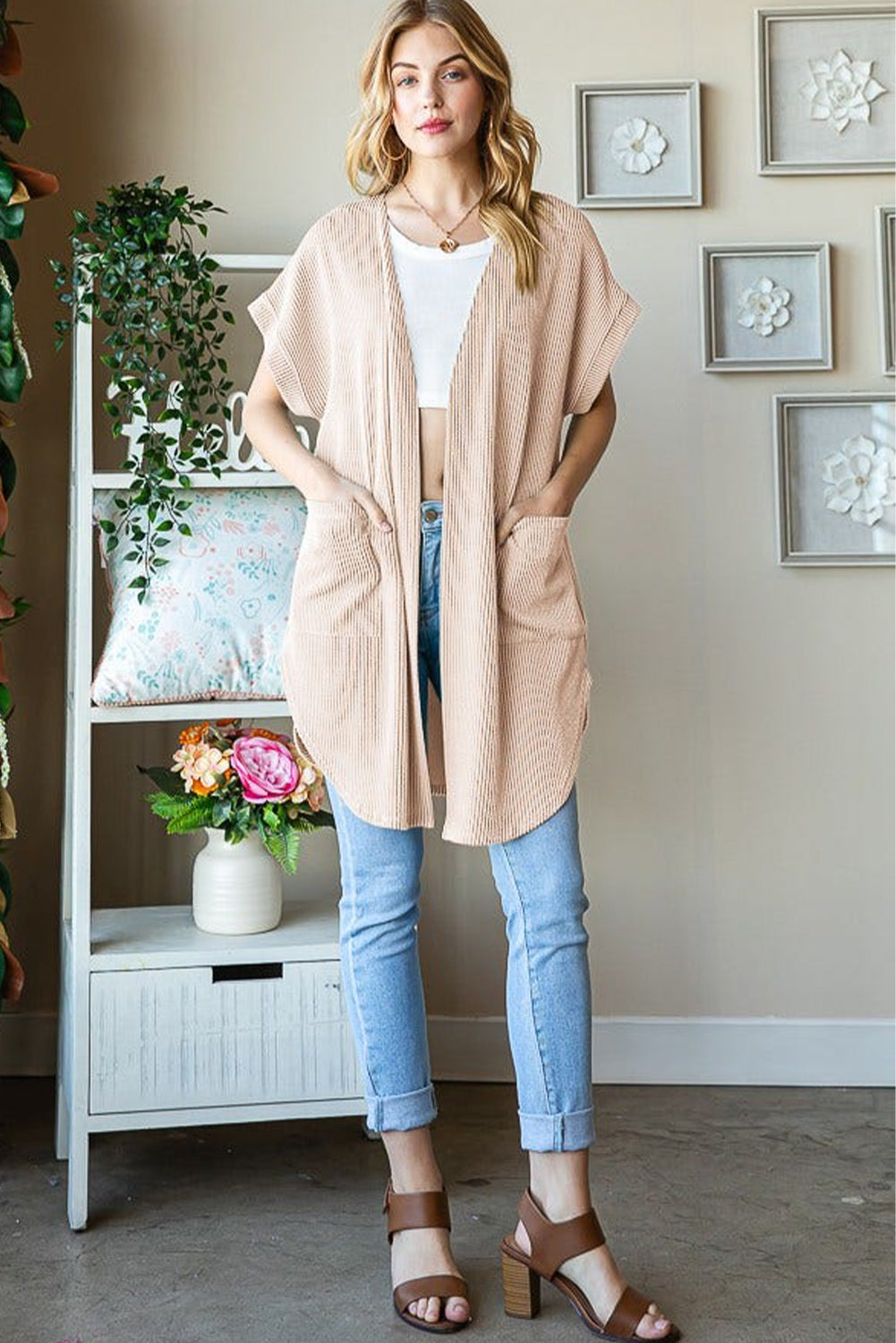 Kimono Beige Cotele femme