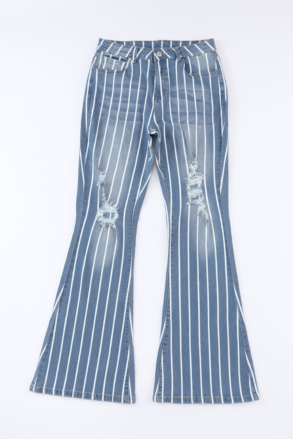 Jeans a strisce verticali a strisce verticali