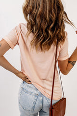 Pink united round neck t-shirt