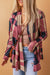 Open Front Plaid Draped Cardigan