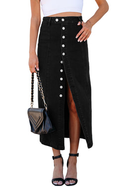 Black-up mid-length man's skirt *