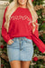 Merry casual sweater ardent red pearl