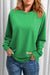 Plain green crew neck sweatshirt with raglan sleeves