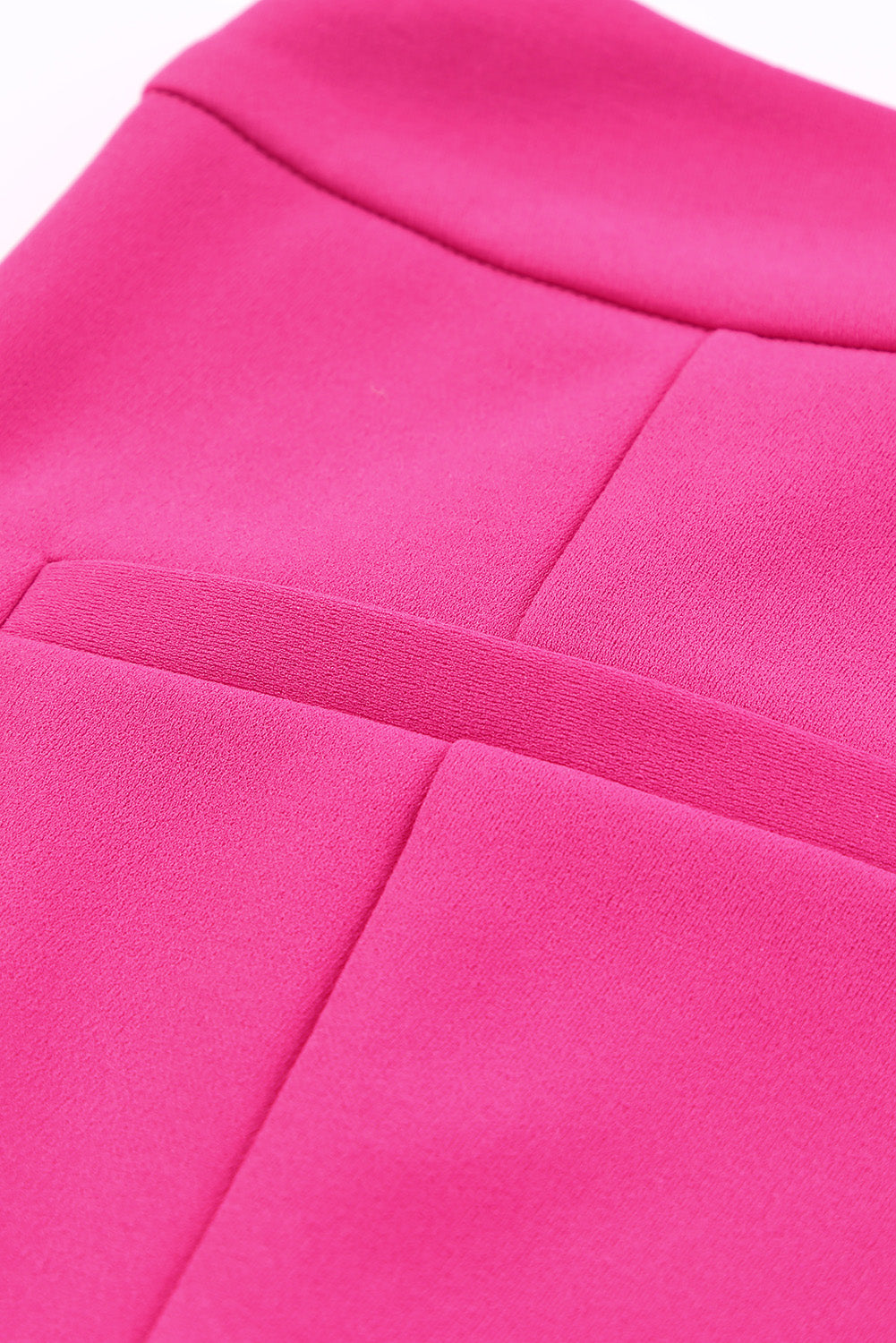 Pantalones de cintura alta con dobladillo dividido rosa