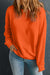 Classic plain orange crew neck sweatshirt