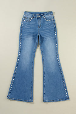 Twilight Blue Pearl Bootcut Denim Jeans