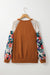 Long sleeve ribbed blouse and Cinnamon floral patchwork