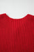 Buried -style buttoned knitted shot sweater with ardent red with side pockets