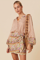 Chemise à manches bouffantes à imprimé floral *-A WOMAN WE LOVE