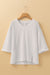 United White High con V -neck y 3/4 mangas *